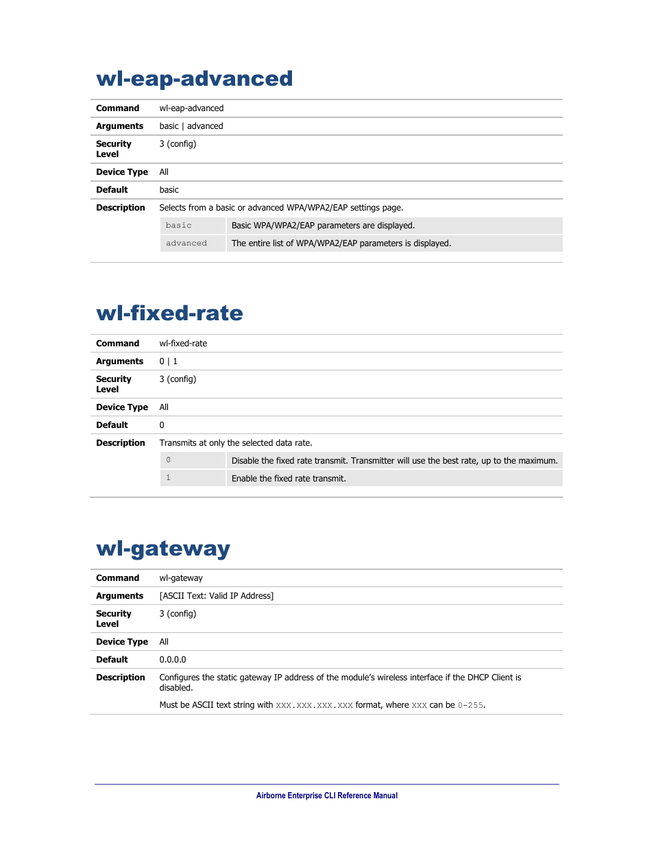 Wl-eap-advanced, Wl-fixed-rate, Wl-gateway | B&B Electronics WLNN-AN(ER,SE,SP.EK)-DP551 - Manual User Manual | Page 224 / 264