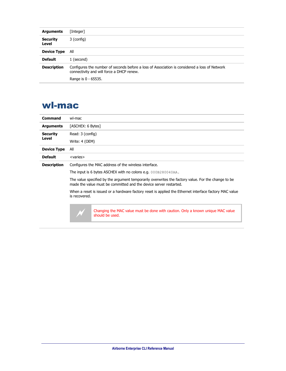 Wl-mac | B&B Electronics WLNN-AN(ER,SE,SP.EK)-DP551 - Manual User Manual | Page 226 / 264