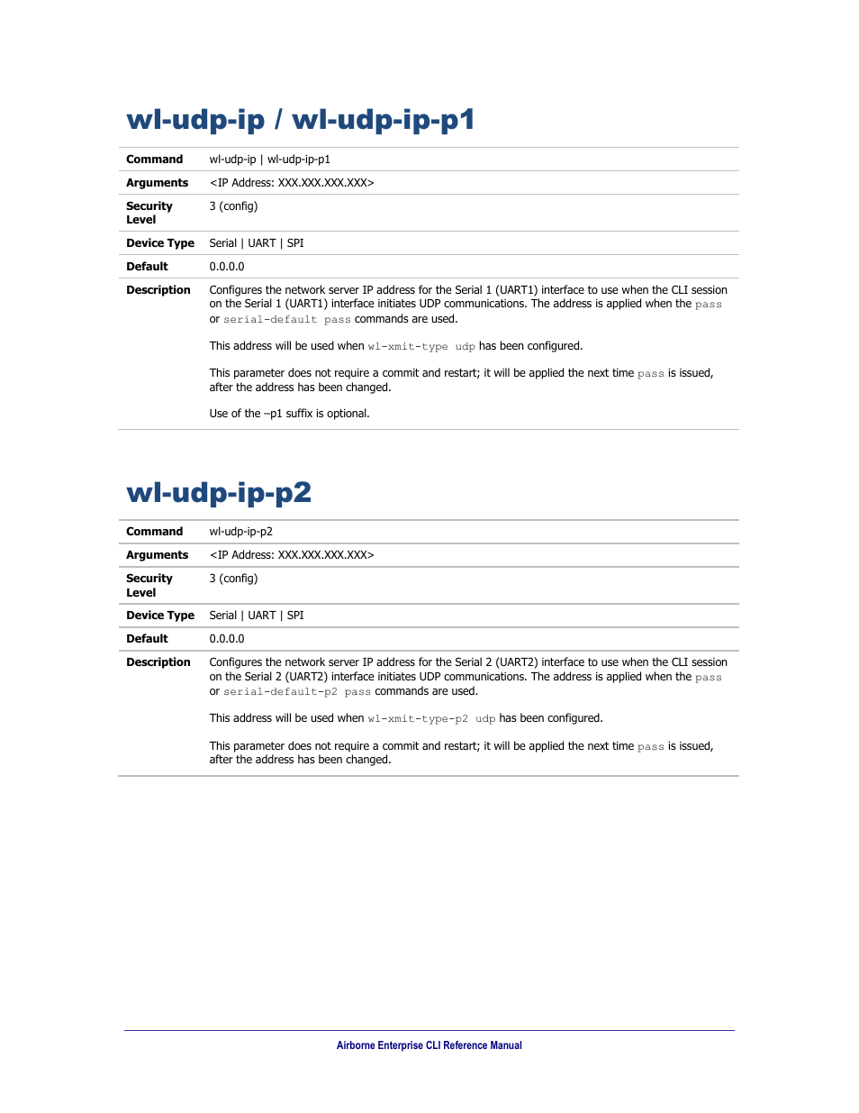 Wl-udp-ip / wl-udp-ip-p1, Wl-udp-ip-p2 | B&B Electronics WLNN-AN(ER,SE,SP.EK)-DP551 - Manual User Manual | Page 247 / 264