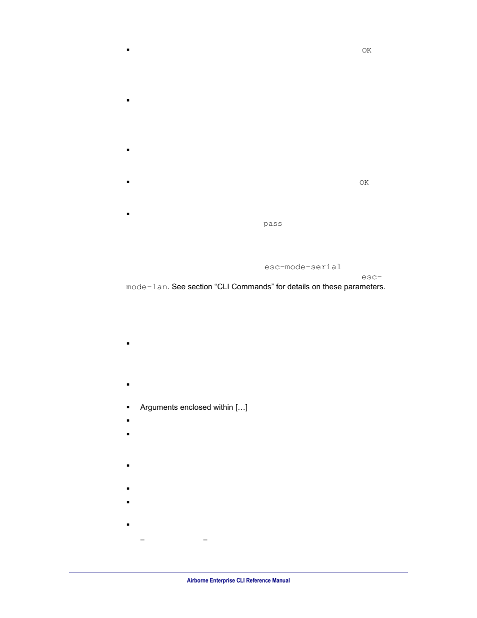 Cli conventions | B&B Electronics WLNN-AN(ER,SE,SP.EK)-DP551 - Manual User Manual | Page 27 / 264
