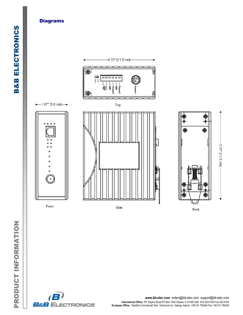 Produ ct info rmati o n b&b e lectr on ics | B&B Electronics EIR-EXTEND-C - Datasheet User Manual | Page 4 / 4