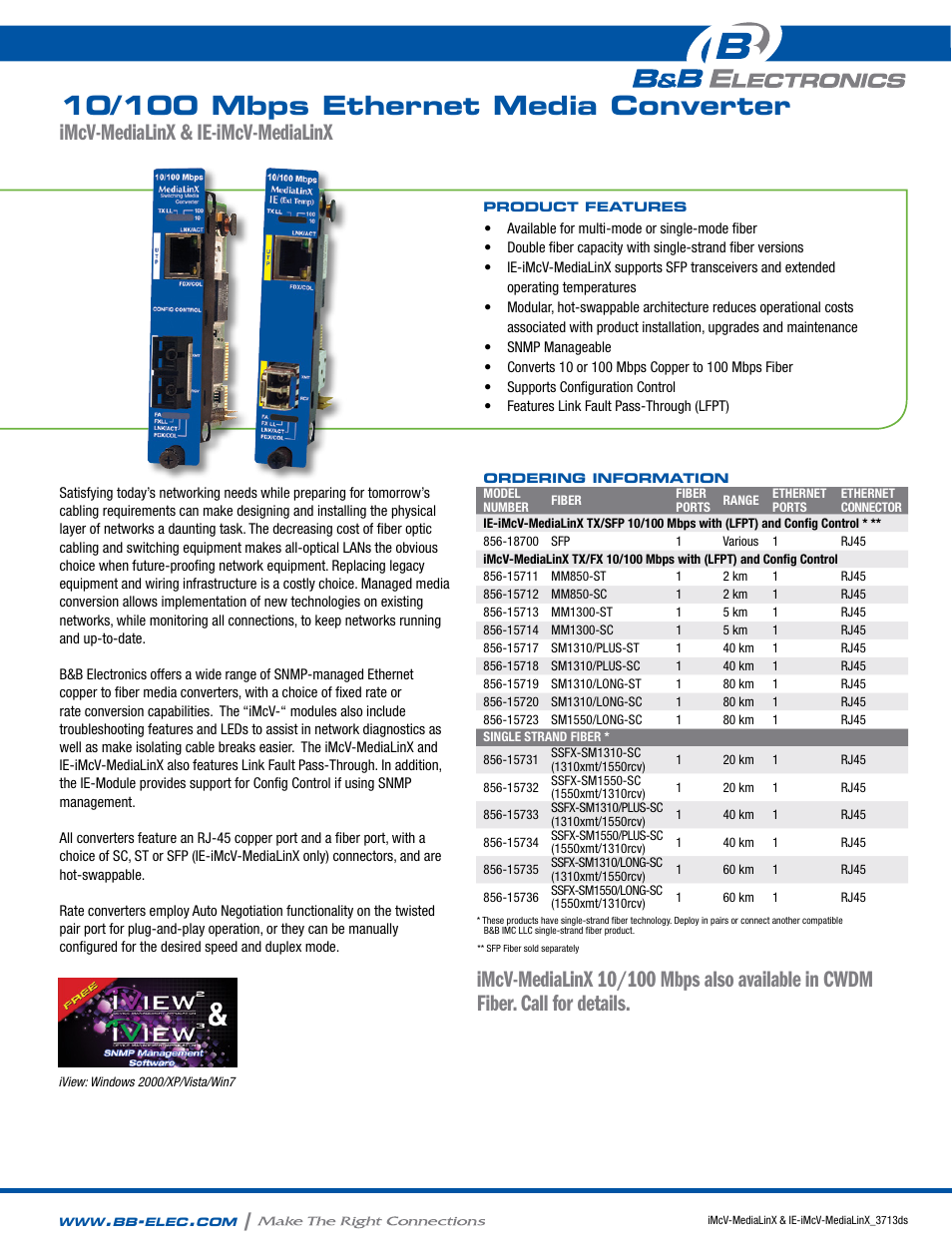 B&B Electronics 856-18901 - Datasheet User Manual | 2 pages