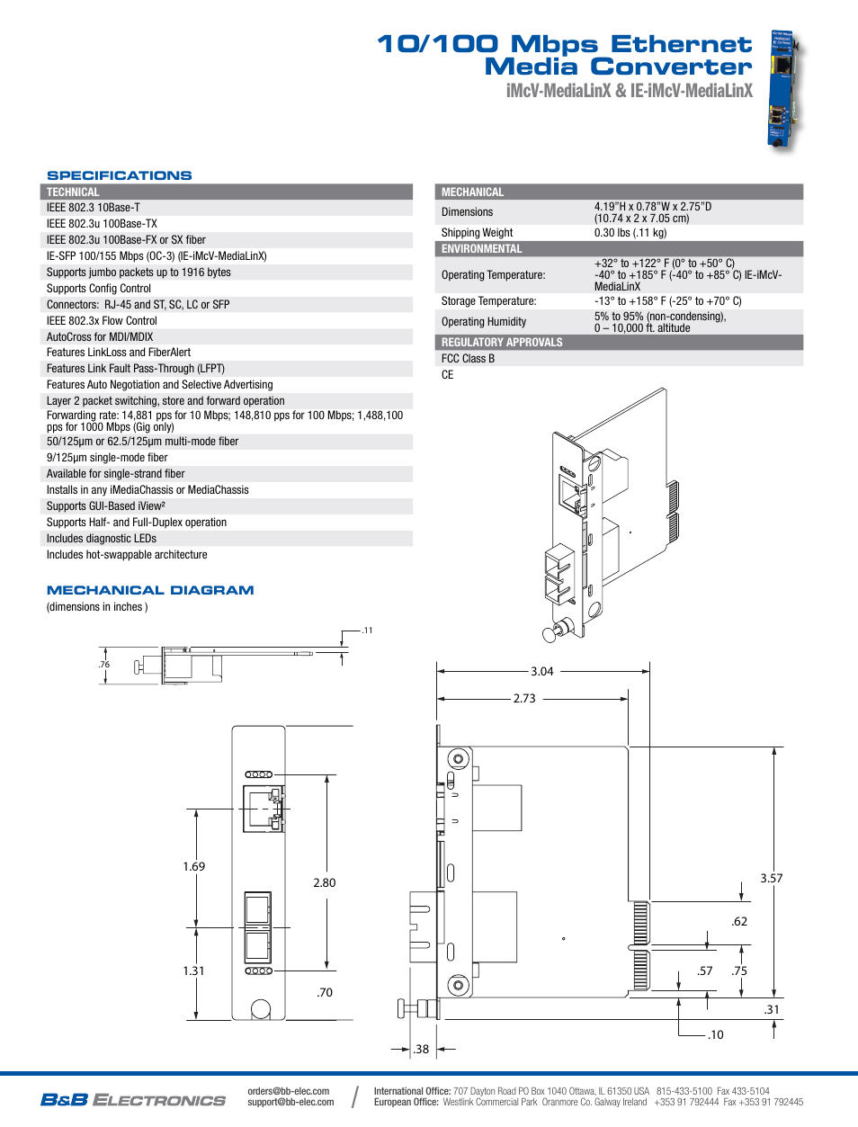 Imcv-medialinx & ie-imcv-medialinx | B&B Electronics 856-18901 - Datasheet User Manual | Page 2 / 2