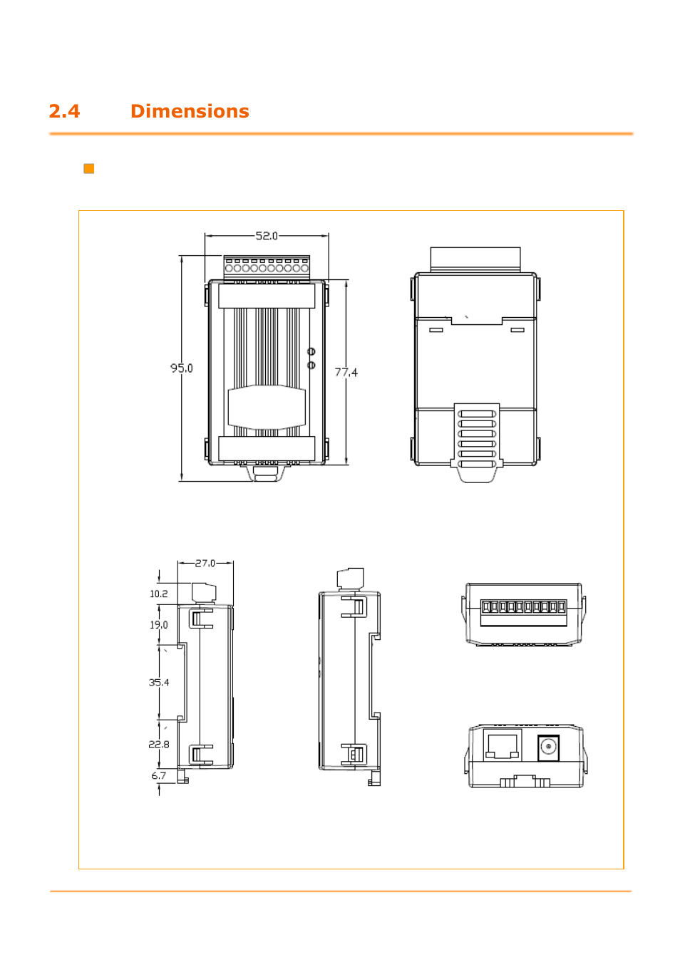 4 dimensions | B&B Electronics GW-7472 - Manual User Manual | Page 14 / 60