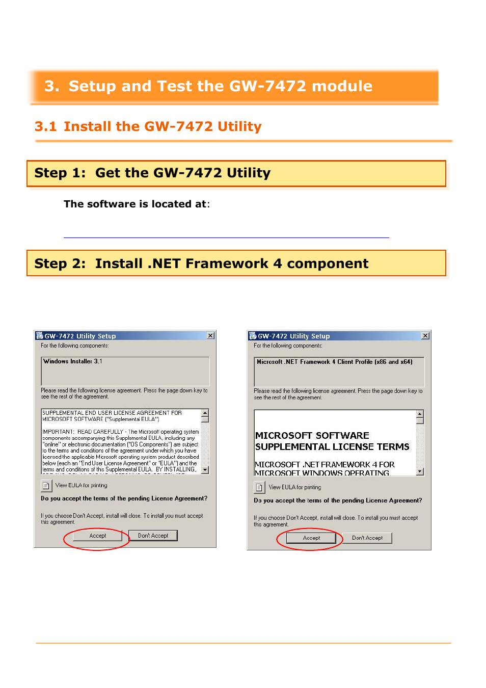 Setup and test the gw-7472 module, 1 install the gw-7472 utility | B&B Electronics GW-7472 - Manual User Manual | Page 17 / 60