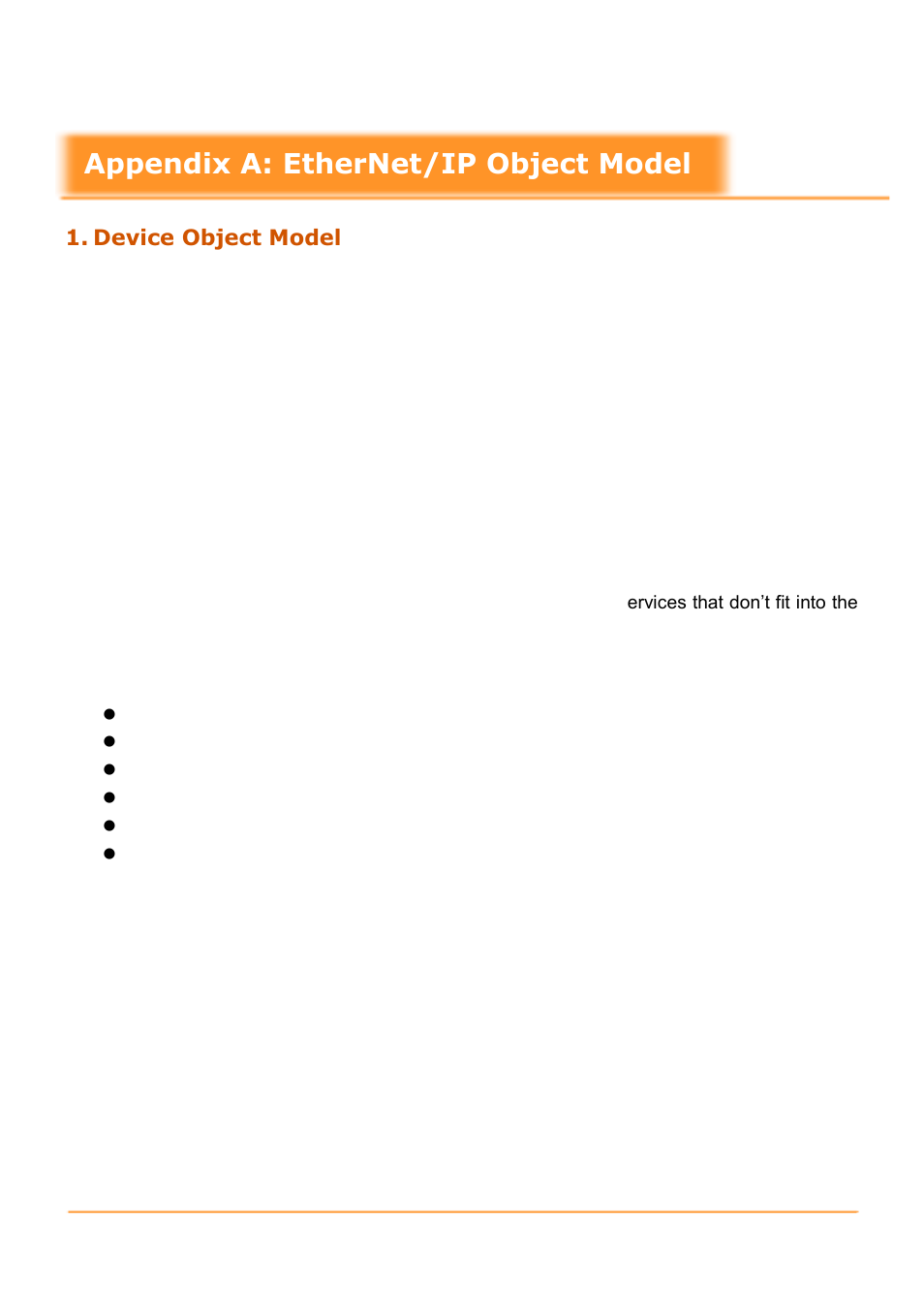 Appendix a: ethernet/ip object model, Device object model | B&B Electronics GW-7472 - Manual User Manual | Page 42 / 60