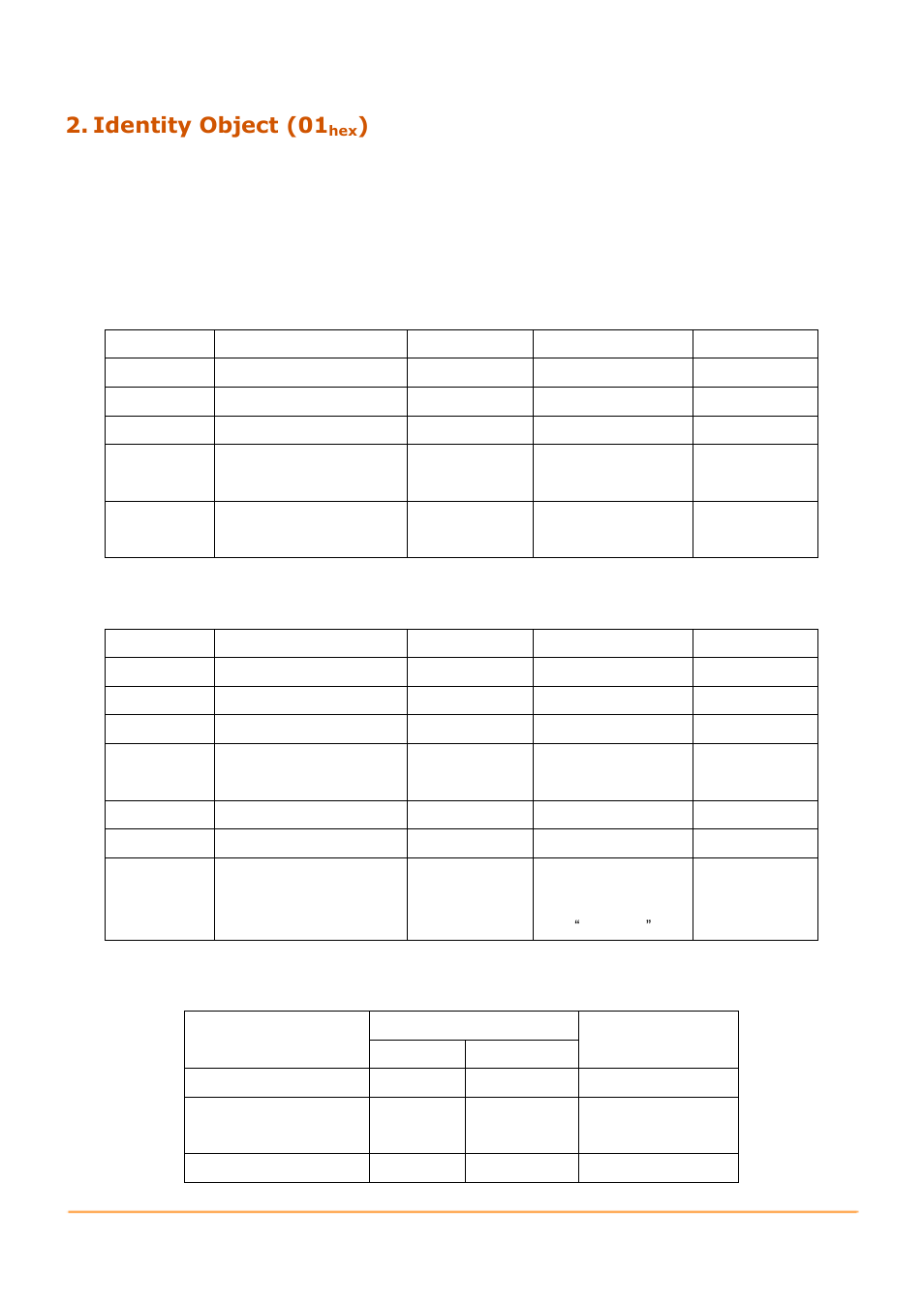 Identity object (01hex), Identity object (01, Class attributes (instance id = 0 | Instance attributes (instance id = 1, Common services | B&B Electronics GW-7472 - Manual User Manual | Page 43 / 60