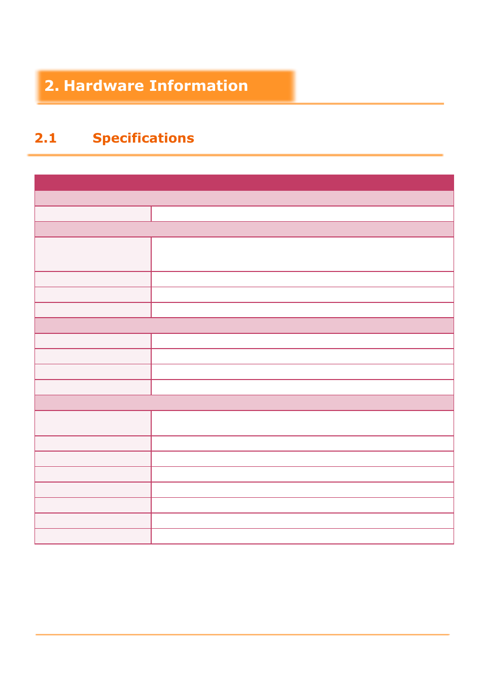 Hardware information, 1 specifications | B&B Electronics GW-7472 - Manual User Manual | Page 9 / 60