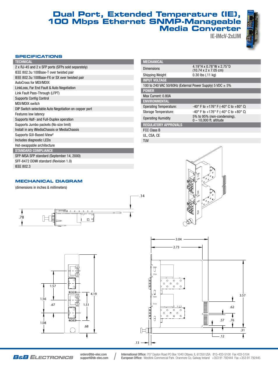 Ie-imcv-2xlim | B&B Electronics 850-18610 - Datasheet User Manual | Page 2 / 2