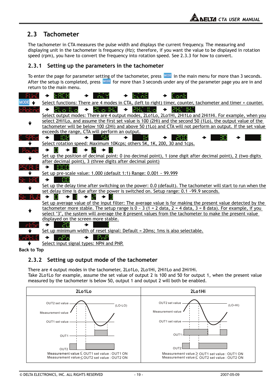 3 tachometer | B&B Electronics CTA4100A_D - Manual User Manual | Page 19 / 25