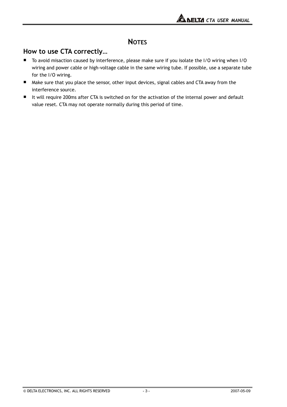 How to use cta correctly | B&B Electronics CTA4100A_D - Manual User Manual | Page 3 / 25