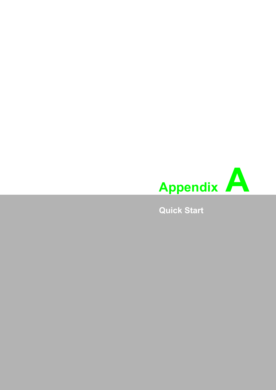A quick start, Appendix a, Quick start | B&B Electronics EKI-1352 - Manual User Manual | Page 73 / 76