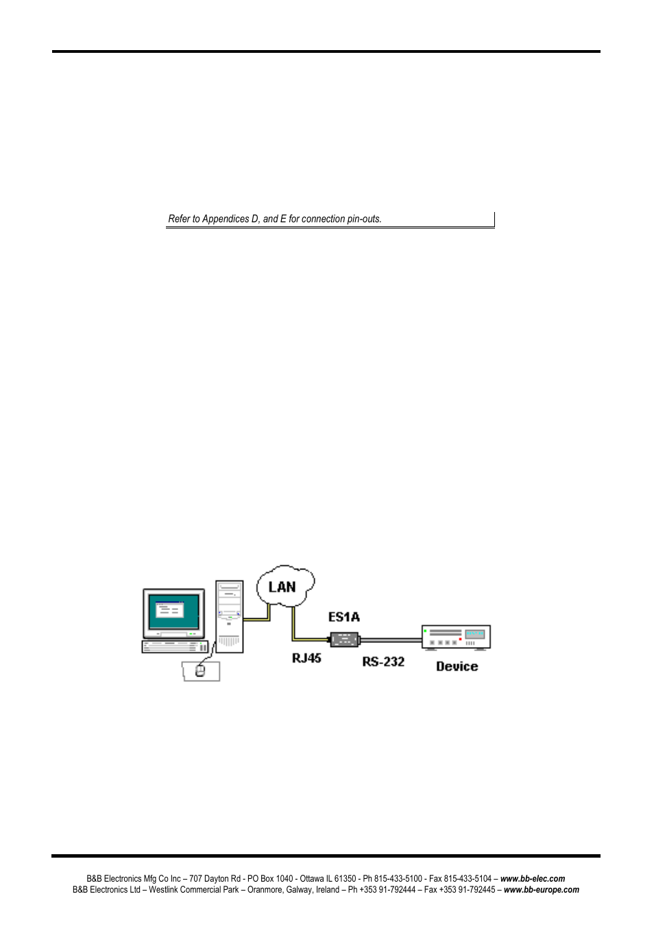 Serial port connector, Power connector, Onnecting the | Ardware, Configuration connections, Connecting the hardware | B&B Electronics ES1AE - Manual User Manual | Page 15 / 46