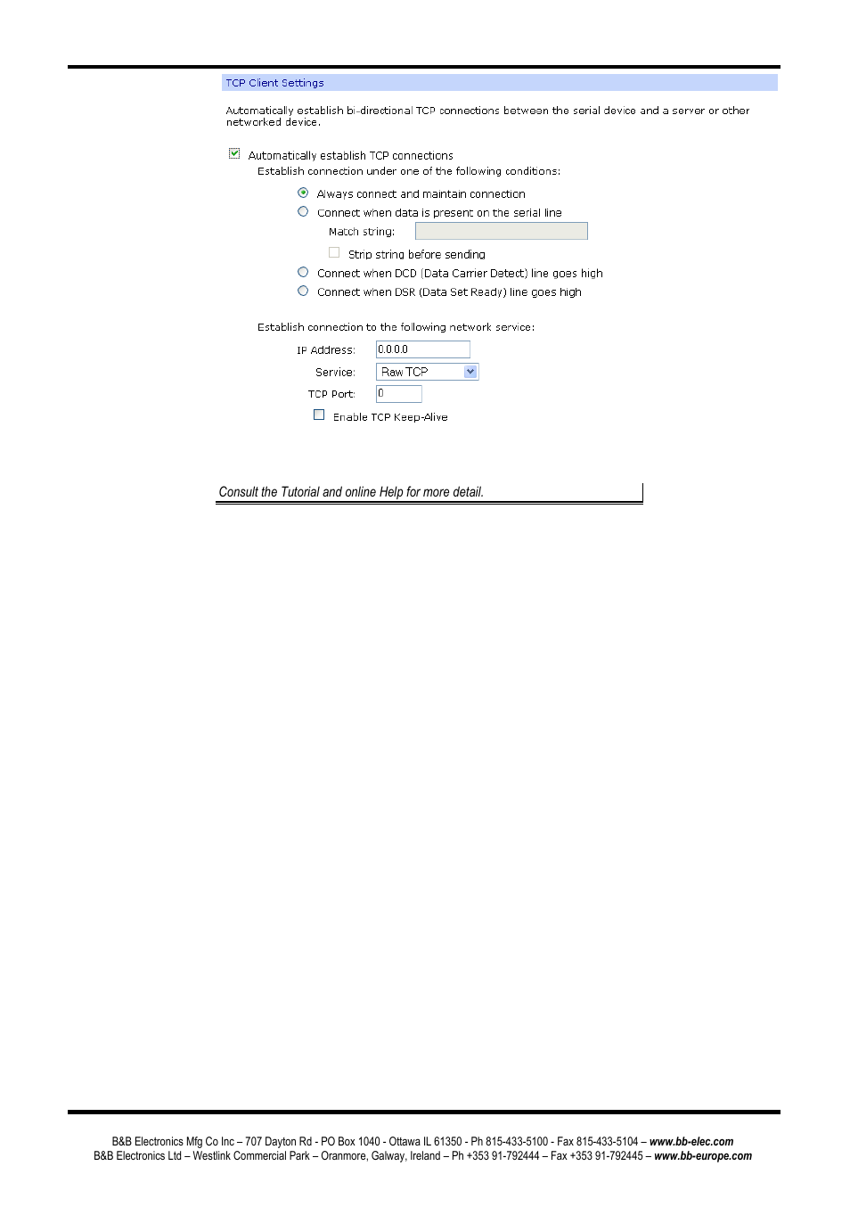 Udp sockets | B&B Electronics ES1AE - Manual User Manual | Page 26 / 46