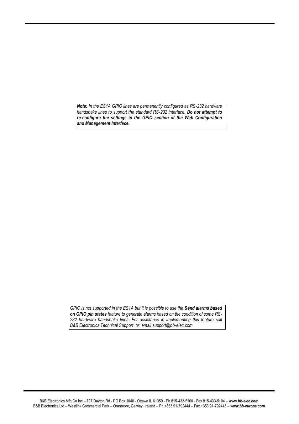 Onfiguring, Larms and, Otification | Alarm notification settings, Alarm conditions, Configuring alarms and notification | B&B Electronics ES1AE - Manual User Manual | Page 29 / 46