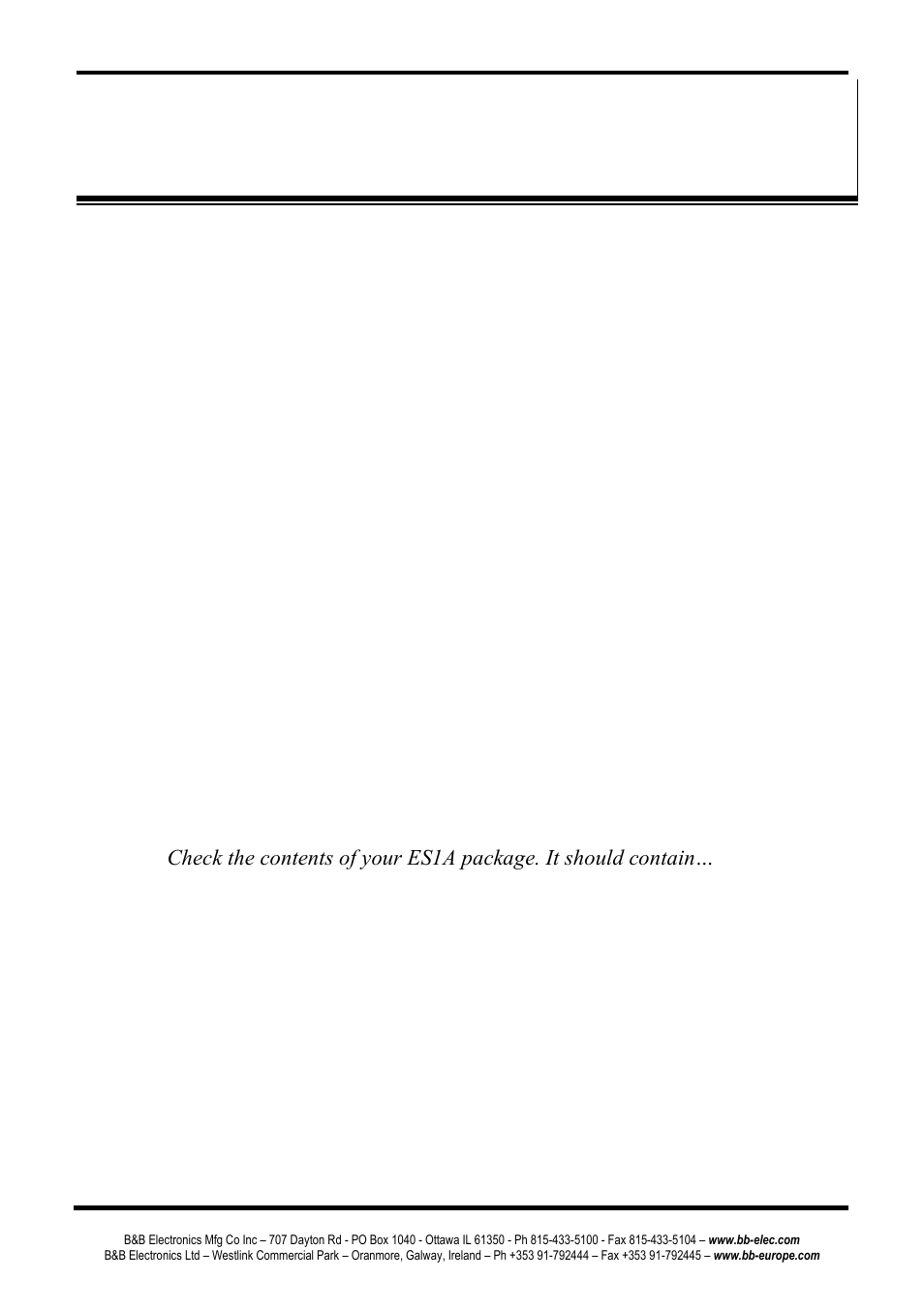 B&B Electronics ES1AE - Manual User Manual | Page 5 / 46
