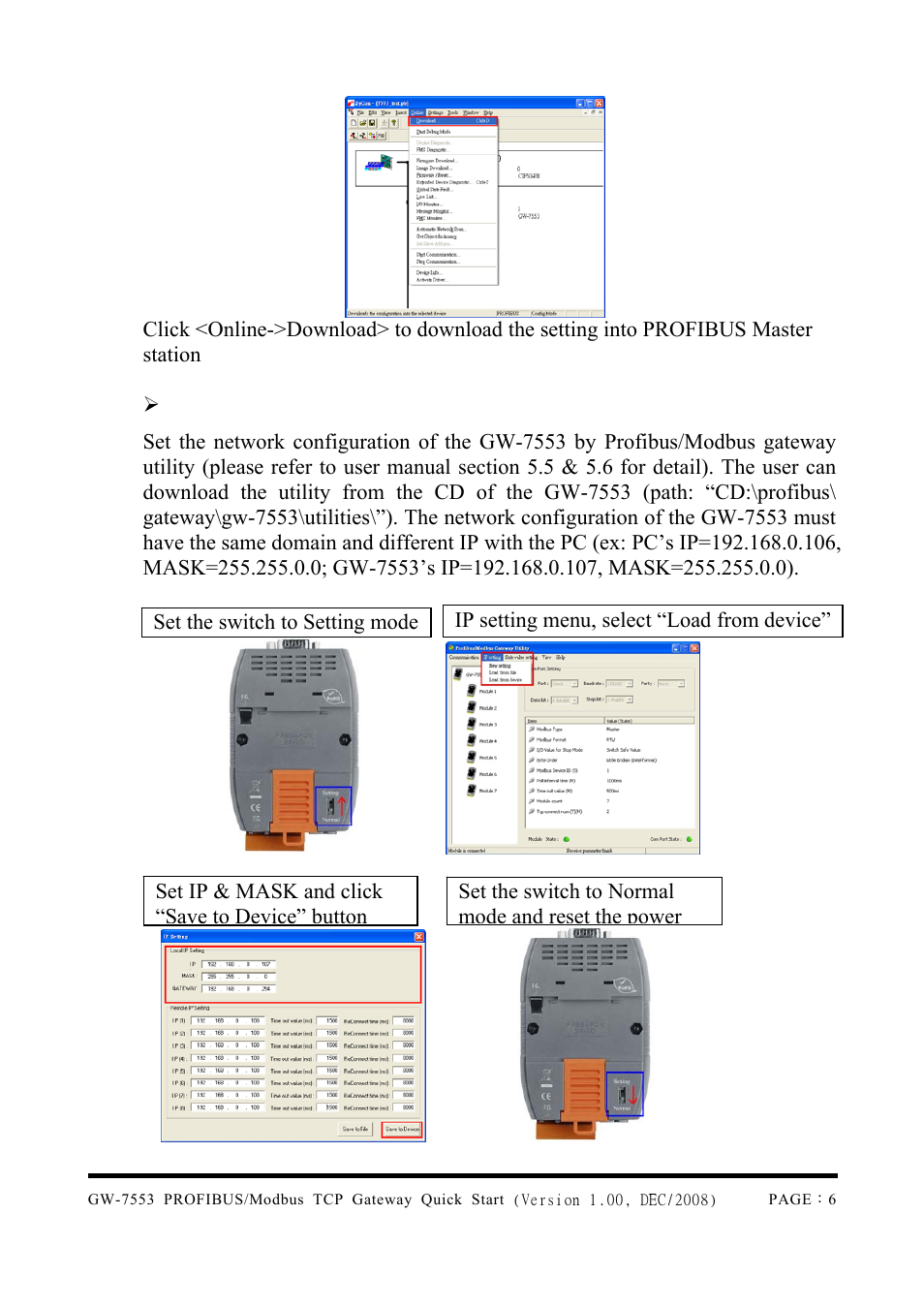 B&B Electronics GW-7553 - Quick Start Guide User Manual | Page 6 / 8
