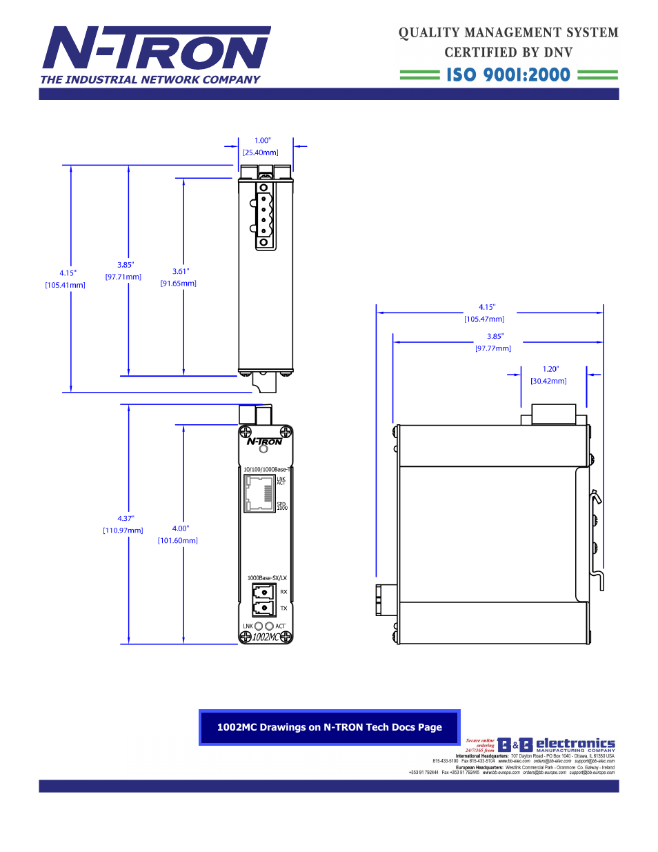 B&B Electronics 1002MC-SX - Datasheet User Manual | Page 3 / 3