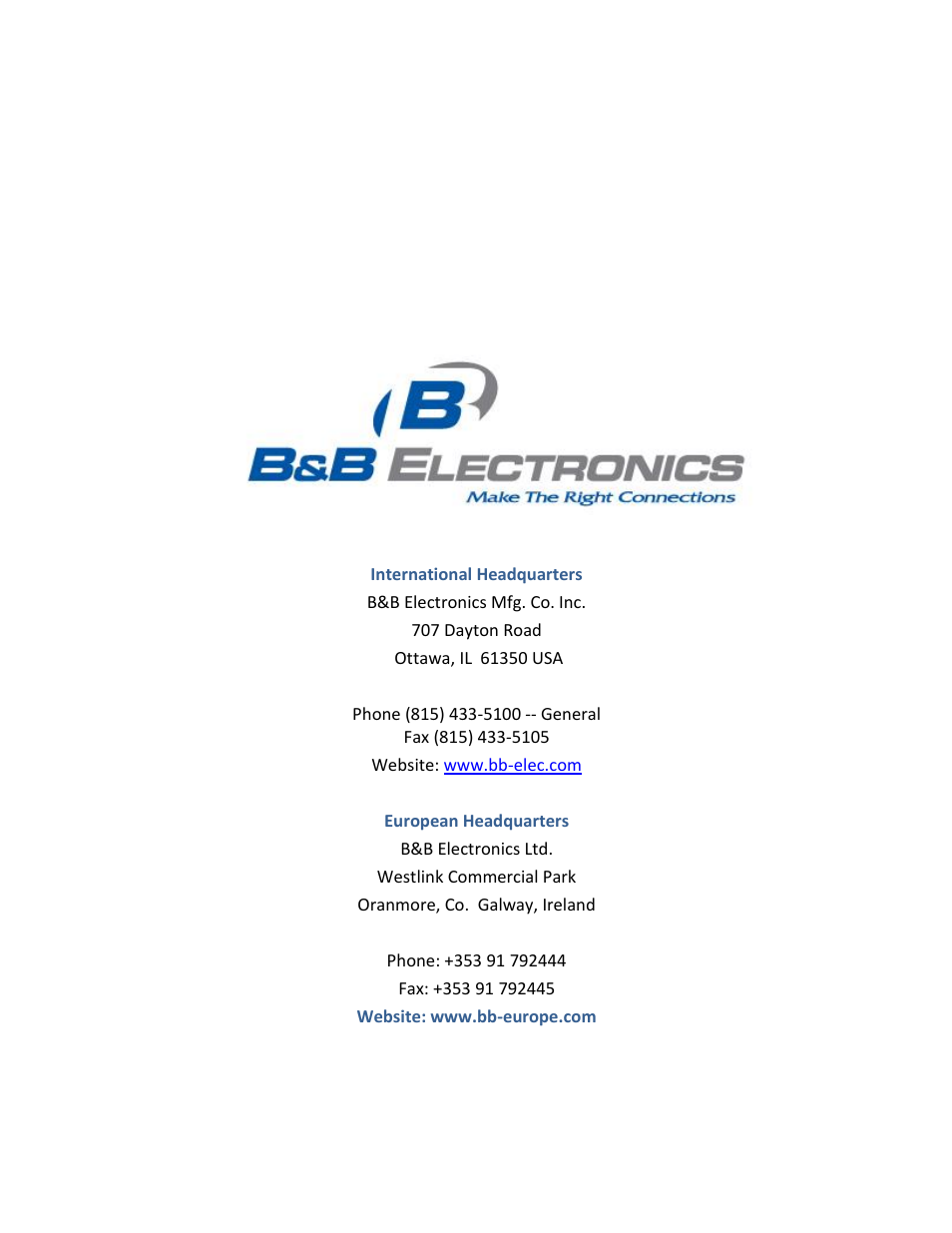 B&B Electronics WLNN-EK-DP551 - Quick Start Guide User Manual | Page 6 / 6