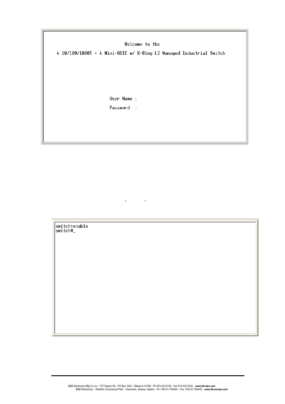 Cli management | B&B Electronics EIR608-4SFP - Manual User Manual | Page 28 / 105