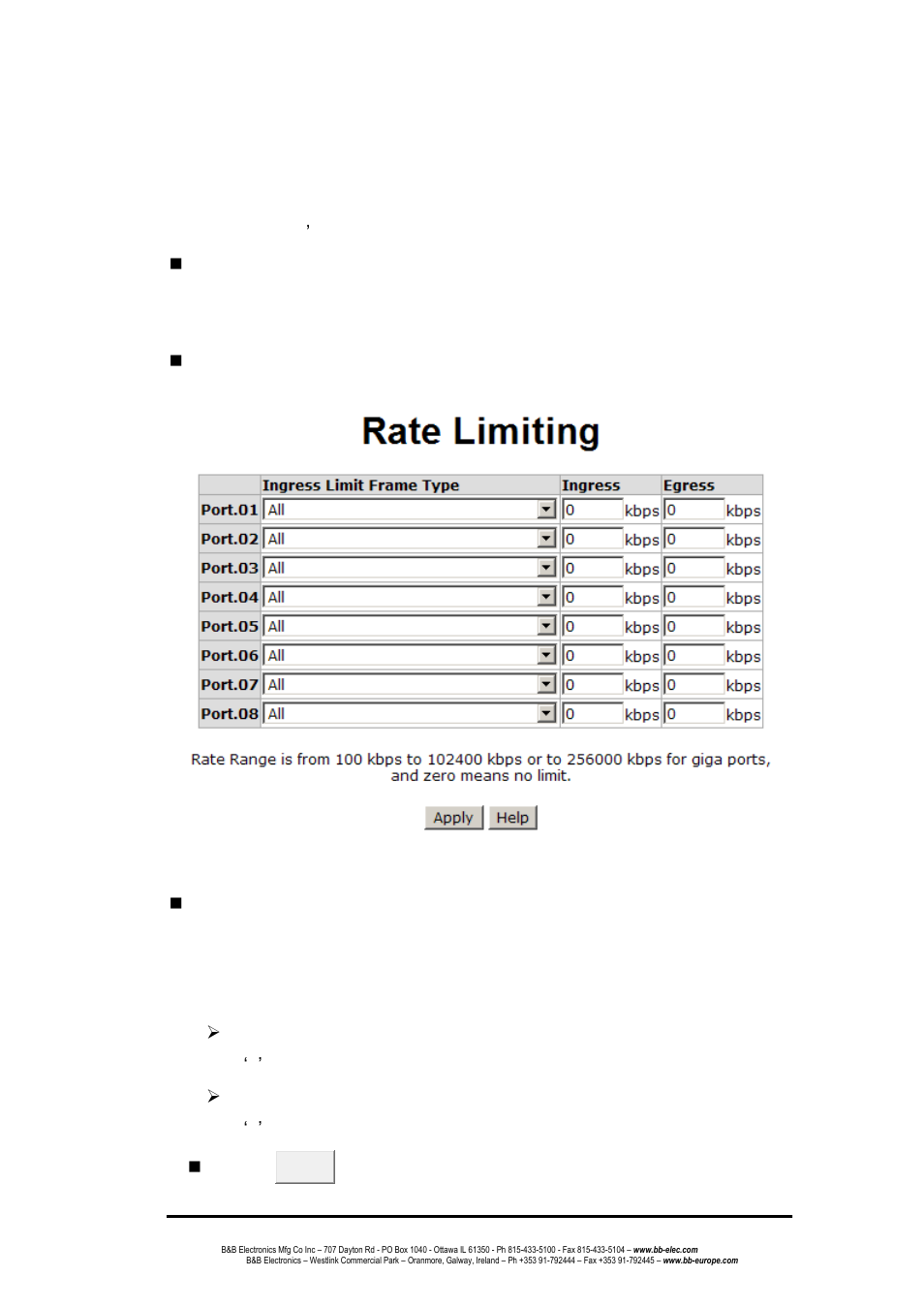 Rate limiting | B&B Electronics EIR608-4SFP - Manual User Manual | Page 74 / 105