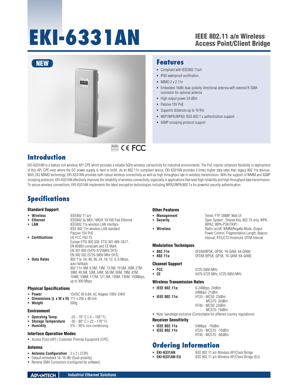 B&B Electronics EKI-6331AN - Datasheet User Manual | 1 page
