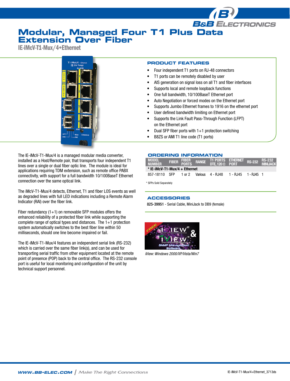 B&B Electronics 857-18110 - Datasheet User Manual | 2 pages