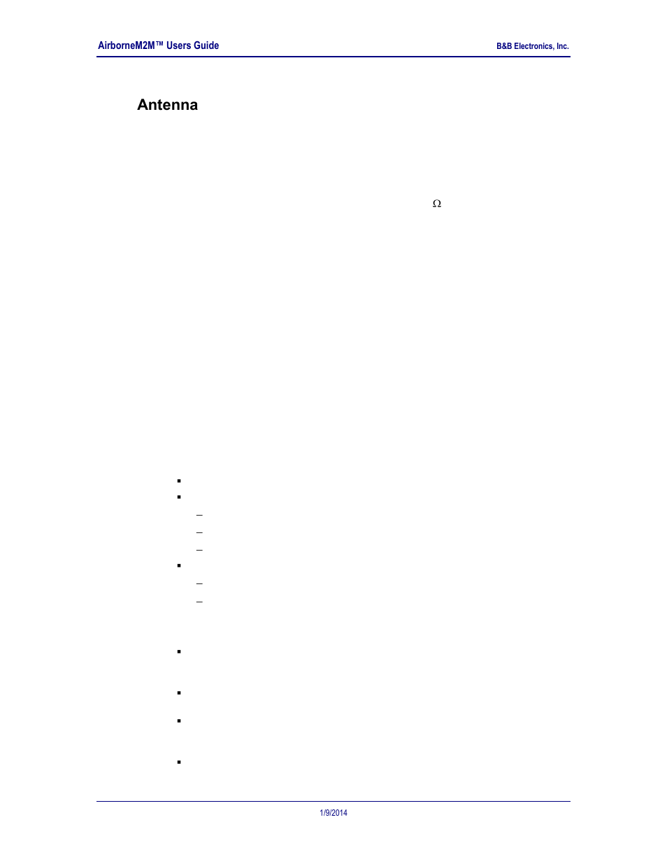 Antenna, Antenna selection, Antenna location | 0 antenna | B&B Electronics APXN-Q5428 - User Manual User Manual | Page 19 / 105