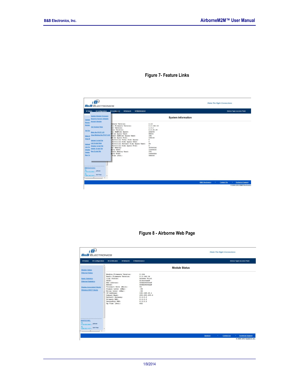 Feature links, Navigating the website, Figure 7- feature links | 2 feature links, 3 navigating the website | B&B Electronics APXN-Q5428 - User Manual User Manual | Page 30 / 105