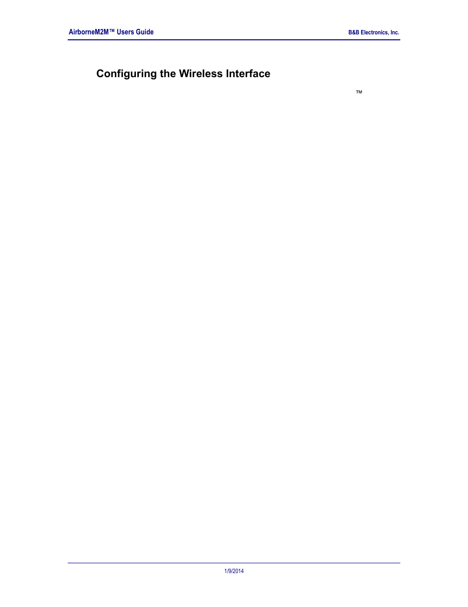 Configuring the wireless interface, 0 configuring the wireless interface | B&B Electronics APXN-Q5428 - User Manual User Manual | Page 41 / 105