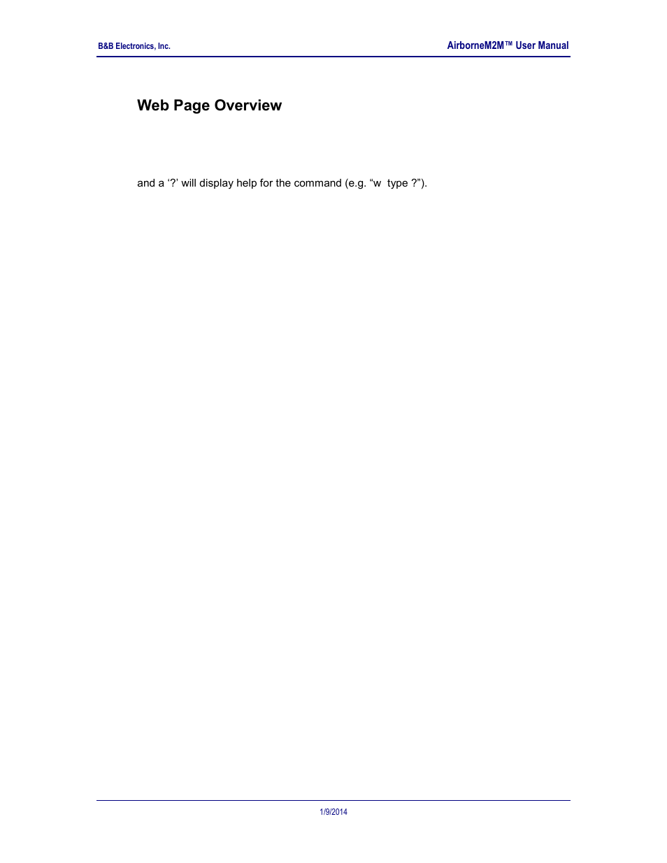 0 web page overview | B&B Electronics APXN-Q5428 - User Manual User Manual | Page 52 / 105