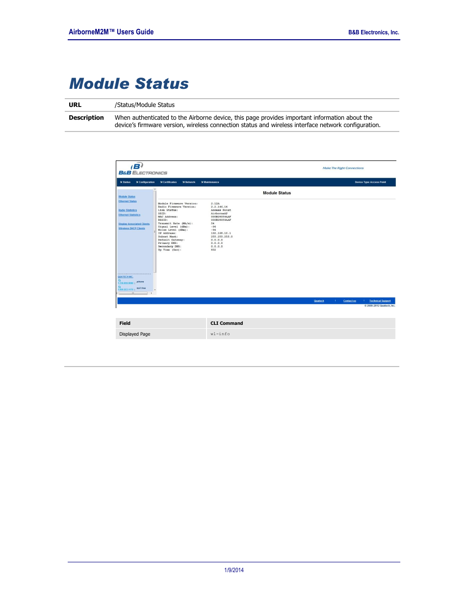 Module status | B&B Electronics APXN-Q5428 - User Manual User Manual | Page 53 / 105