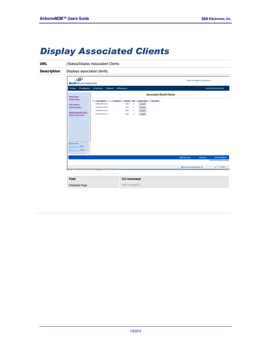 Display associated clients | B&B Electronics APXN-Q5428 - User Manual User Manual | Page 57 / 105