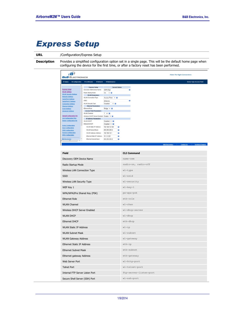 Express setup, Airbornem2m™ users guide | B&B Electronics APXN-Q5428 - User Manual User Manual | Page 59 / 105