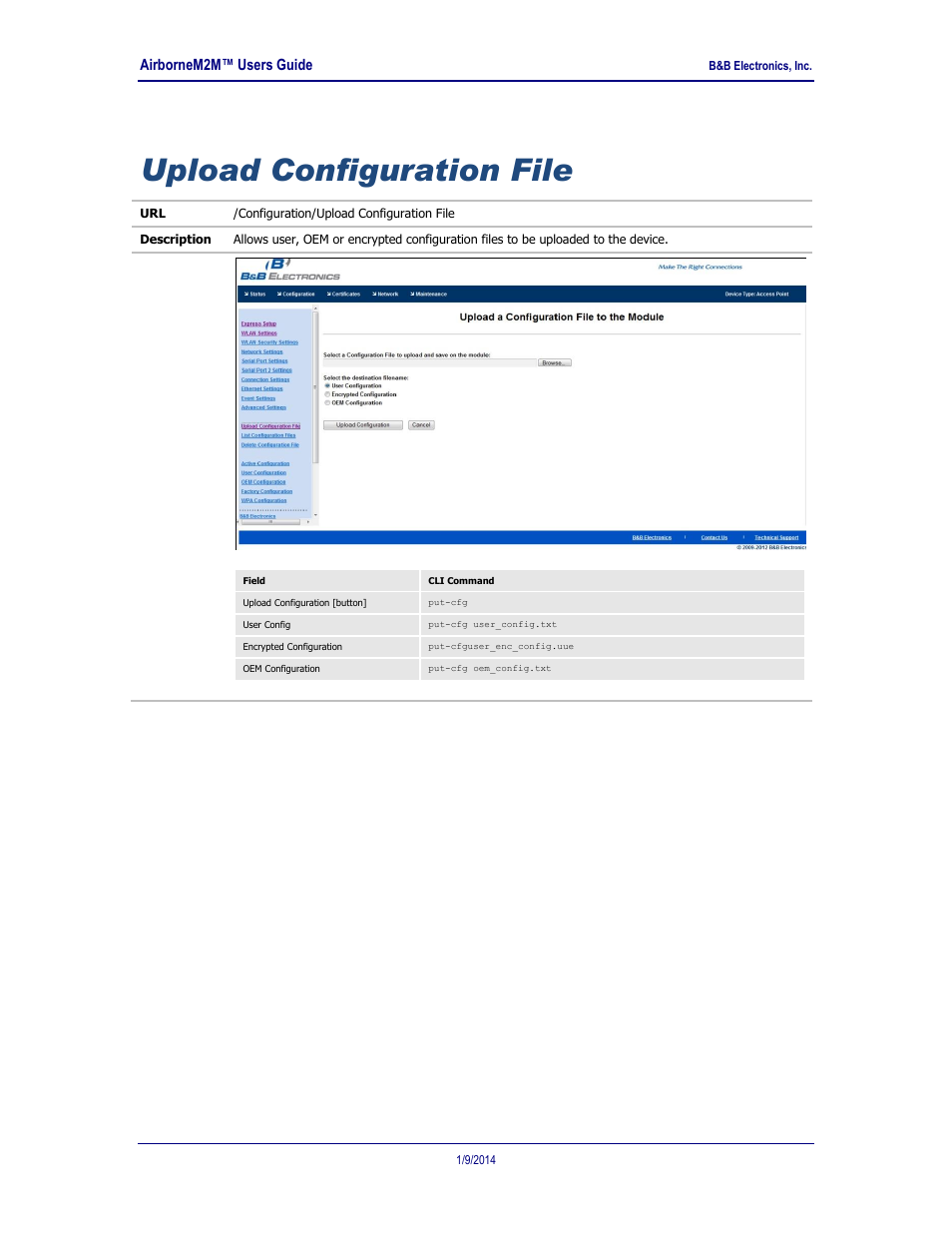 Upload configuration file | B&B Electronics APXN-Q5428 - User Manual User Manual | Page 75 / 105