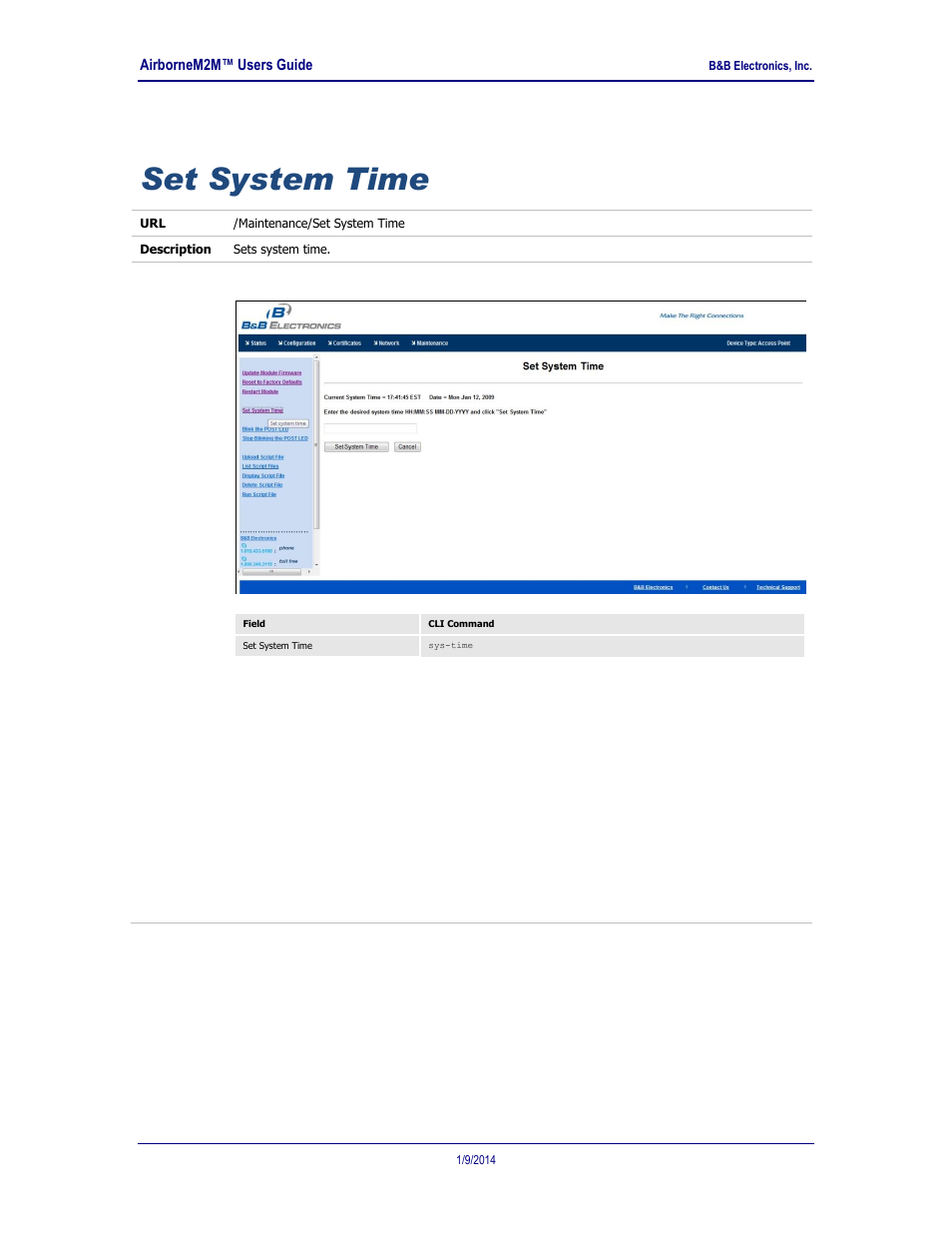 Set system time | B&B Electronics APXN-Q5428 - User Manual User Manual | Page 93 / 105