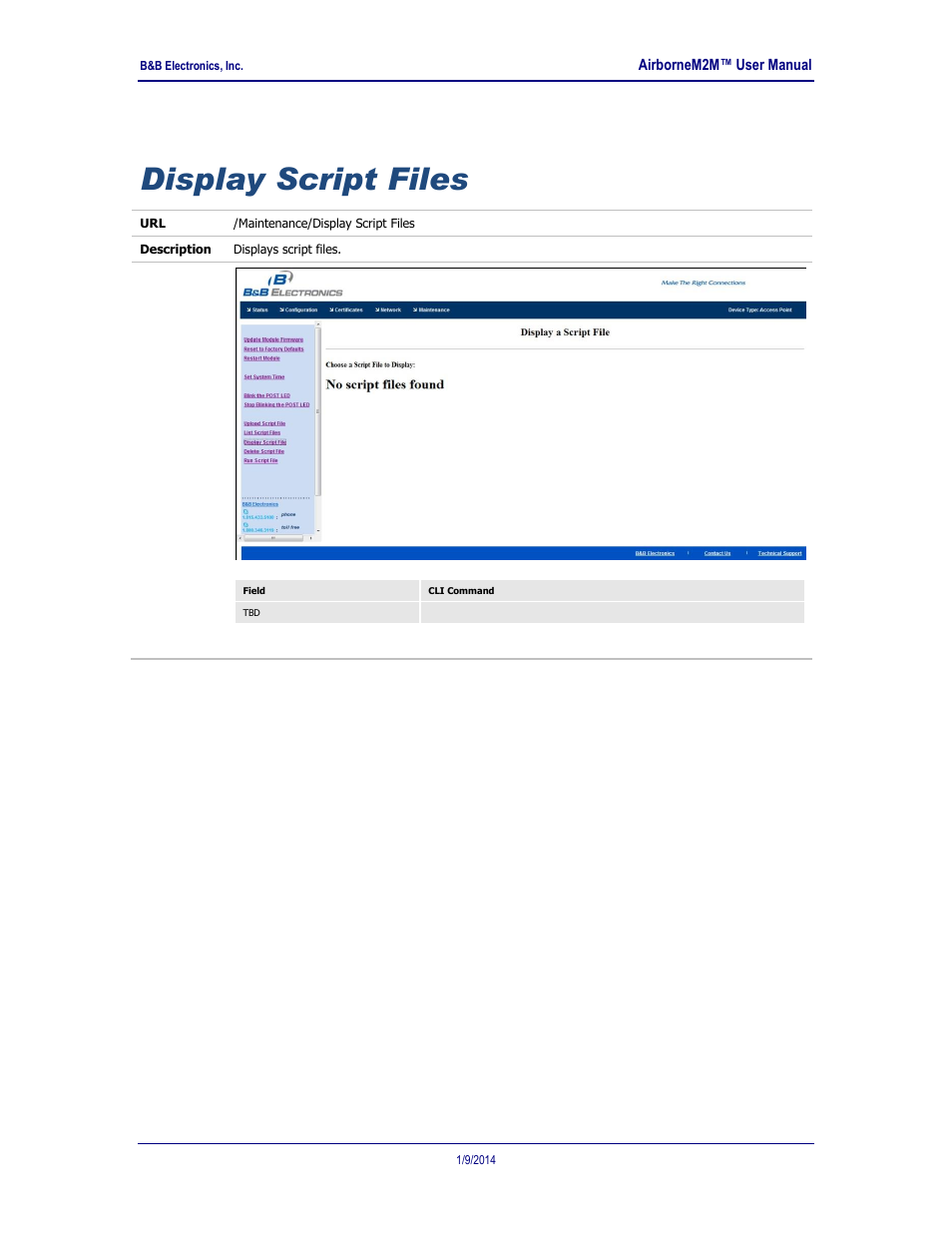 Display script files | B&B Electronics APXN-Q5428 - User Manual User Manual | Page 98 / 105