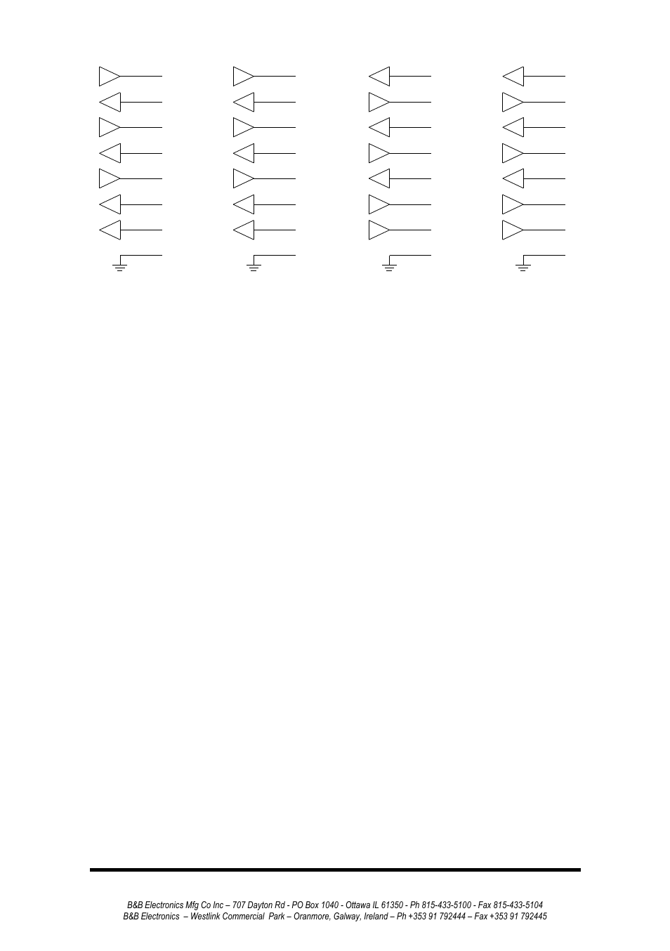 25 pin dte, 9 pin dte, 25 pin dce | 9 pin dce | B&B Electronics 232BRC - Manual User Manual | Page 12 / 28