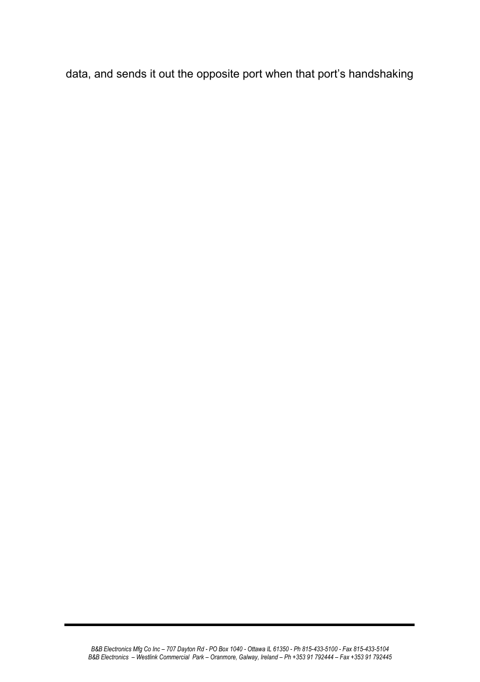Chapter 2: operation | B&B Electronics 232BRC - Manual User Manual | Page 9 / 28