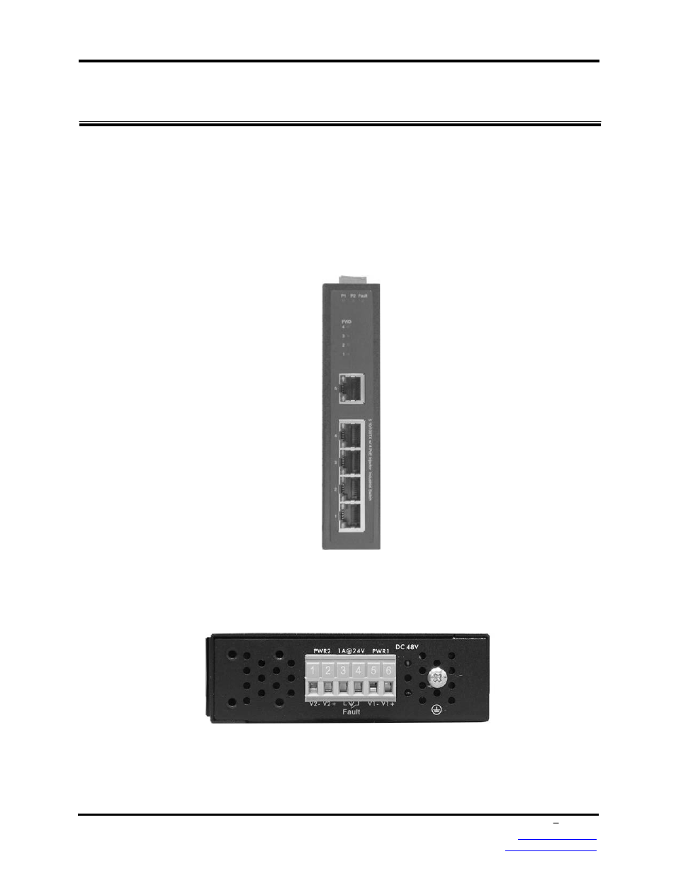 Hardware description, Physical dimension, Front panel | Top view | B&B Electronics EIRP305-T - Manual User Manual | Page 5 / 19