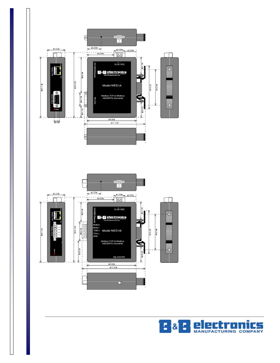 Product information b&b electronics | B&B Electronics MES1A_B - Datasheet User Manual | Page 3 / 4