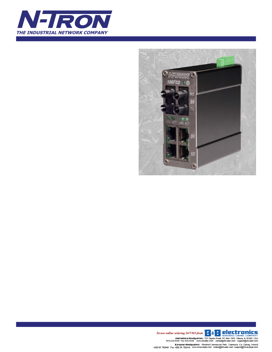 B&B Electronics 106FXE2-SC(ST)-15 - Datasheet User Manual | 3 pages
