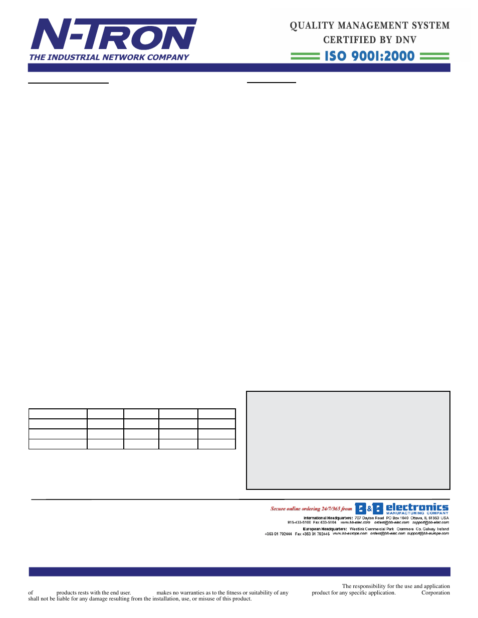 B&B Electronics 106FXE2-SC(ST)-15 - Datasheet User Manual | Page 2 / 3