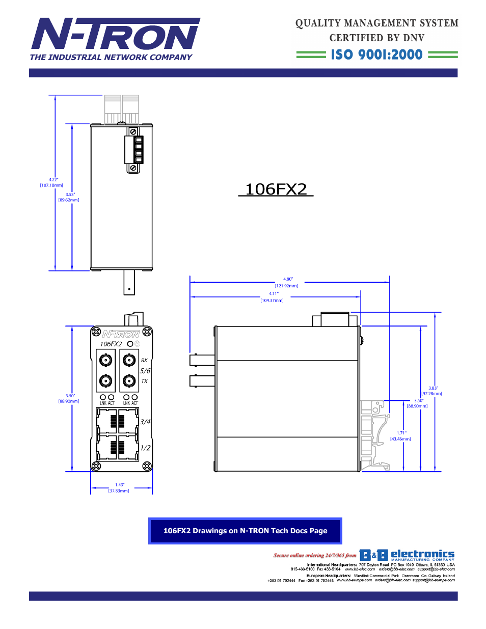 B&B Electronics 106FXE2-SC(ST)-15 - Datasheet User Manual | Page 3 / 3