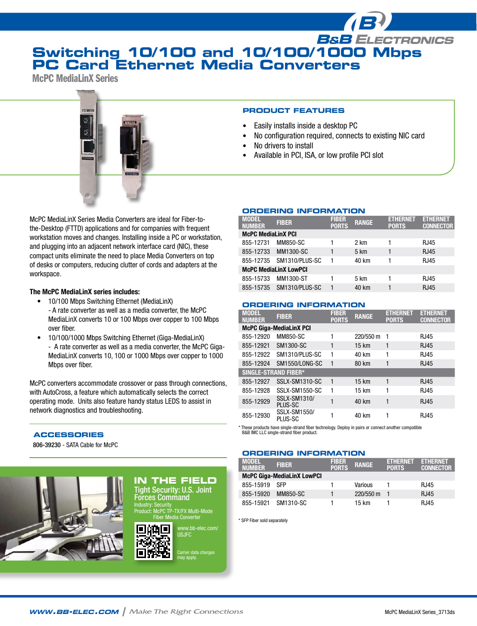 B&B Electronics 855-15919--21 - Datasheet User Manual | 2 pages