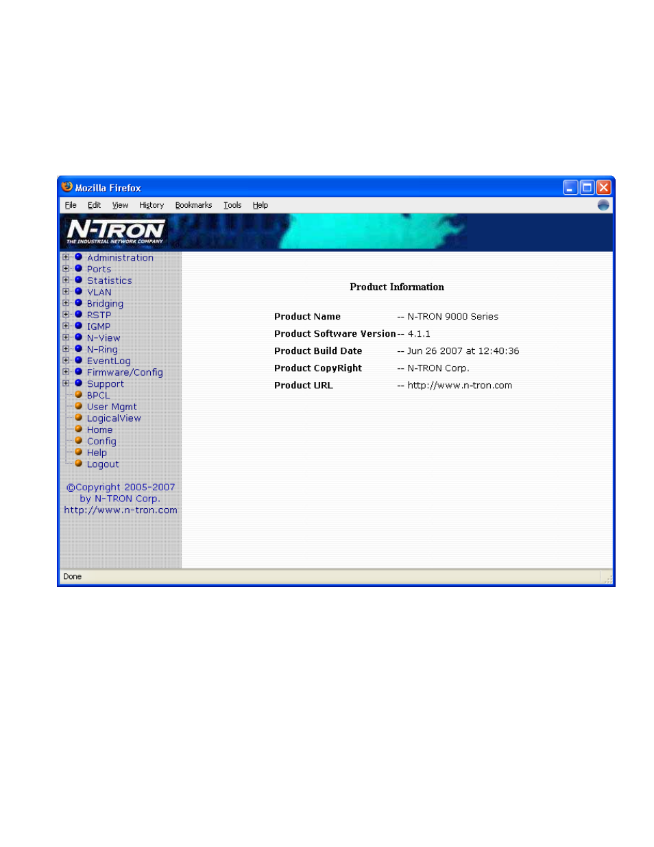 Web management - home | B&B Electronics 9000BP - Manual User Manual | Page 25 / 145