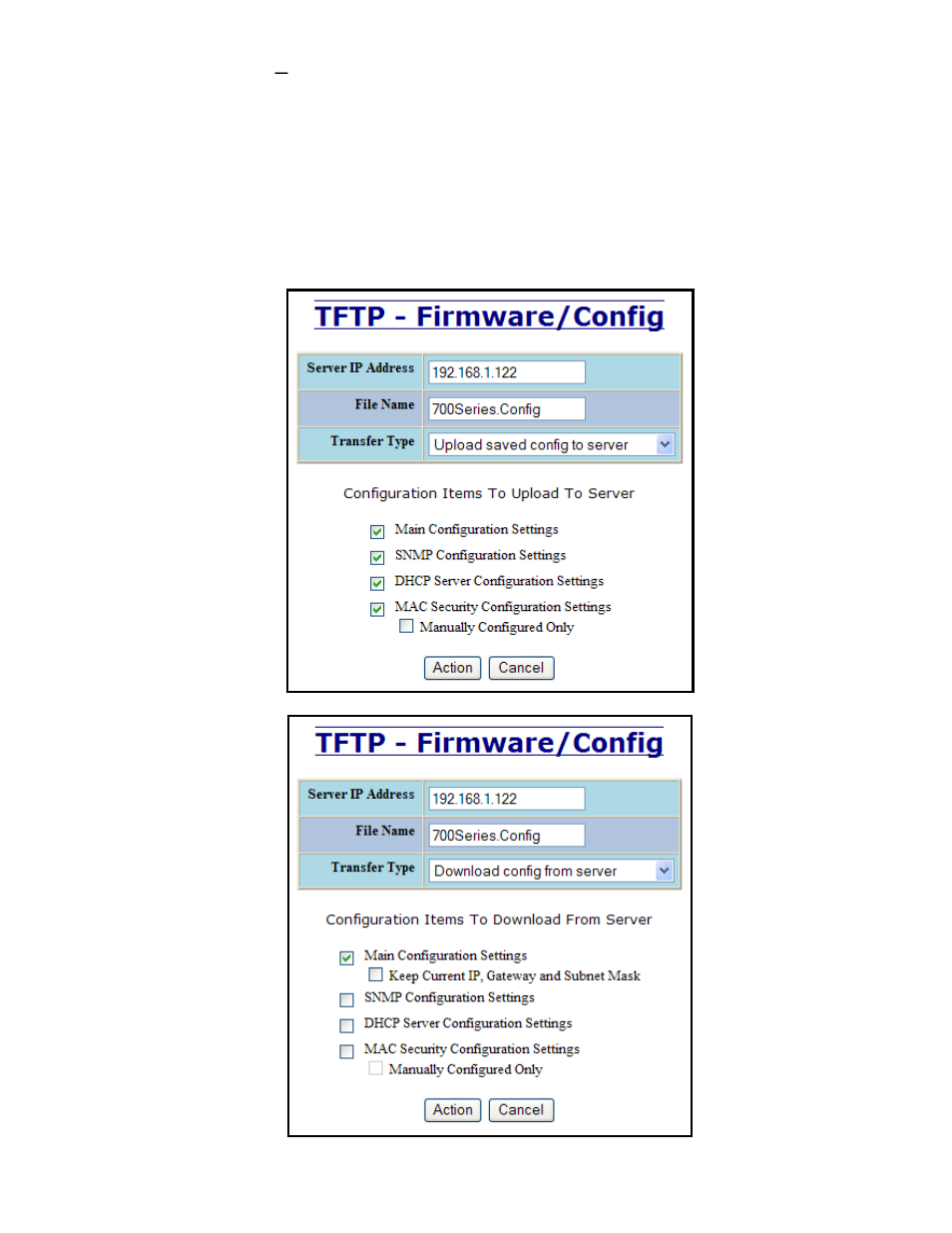 Firmware/config – tftp | B&B Electronics 7506GX2-SX - Manual User Manual | Page 104 / 158