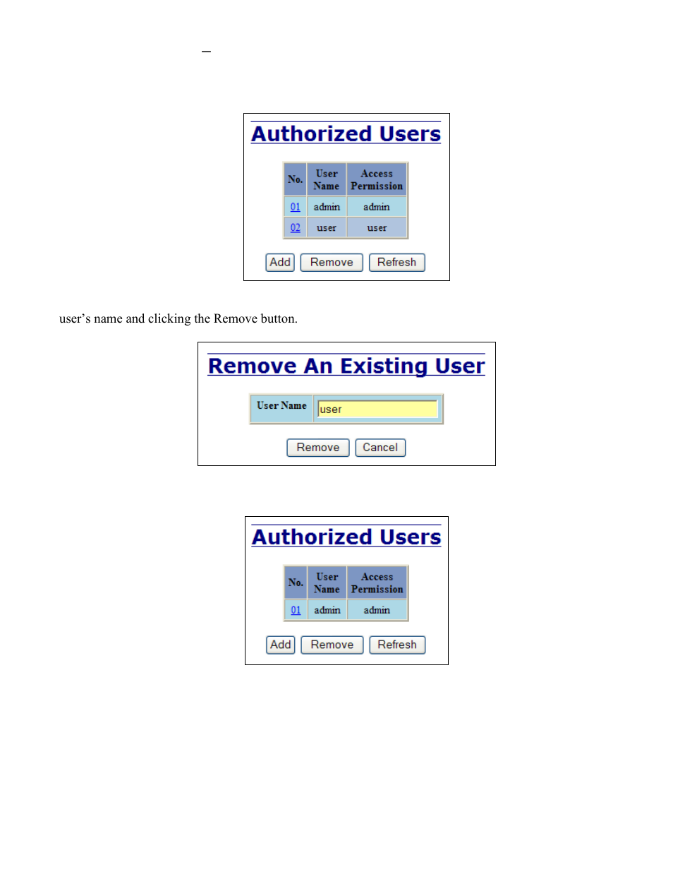 User management – removing users | B&B Electronics 7506GX2-SX - Manual User Manual | Page 109 / 158