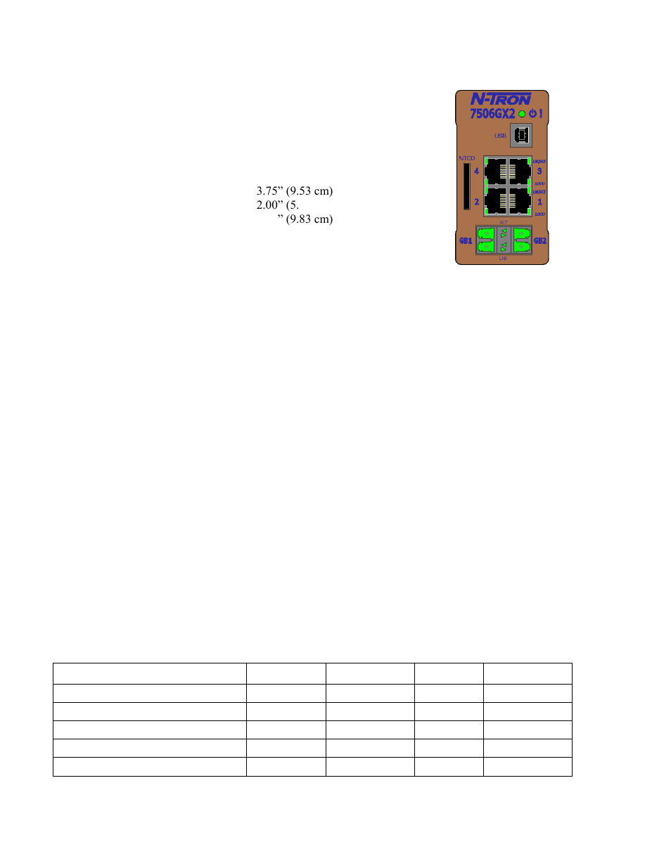 Key specification | B&B Electronics 7506GX2-SX - Manual User Manual | Page 156 / 158