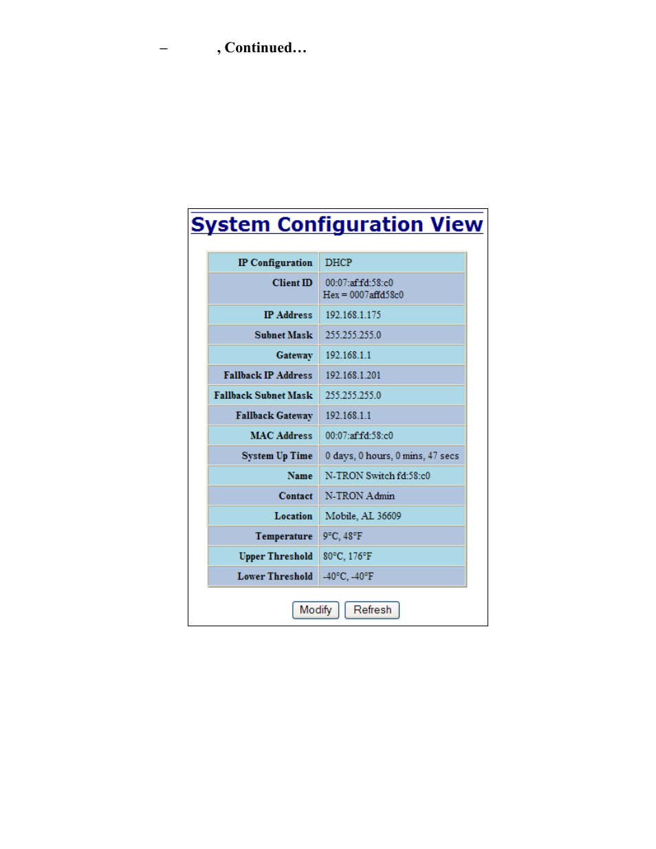 Administration – system, continued | B&B Electronics 7506GX2-SX - Manual User Manual | Page 29 / 158